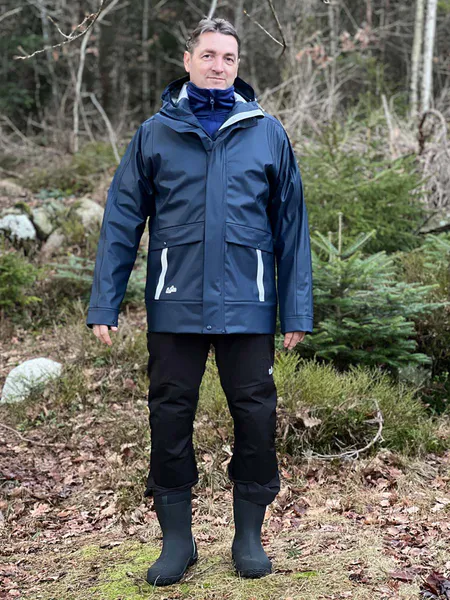 Hovedbilde Robust PU regnjakke Marine Herre