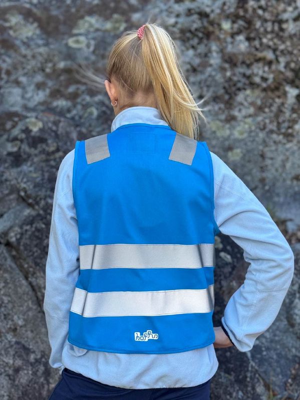 Refleksvest Magnetlukking - Barn blå