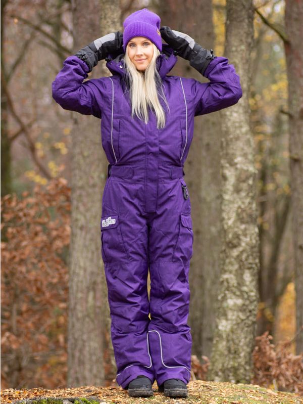 Varmedress Mørk Lilla Dame + seler - Pakketilbud