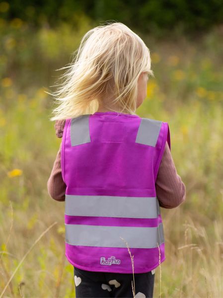Hovedbilde Hoppin Refleksvest Lilla Neon - Barn - på lager aug 25