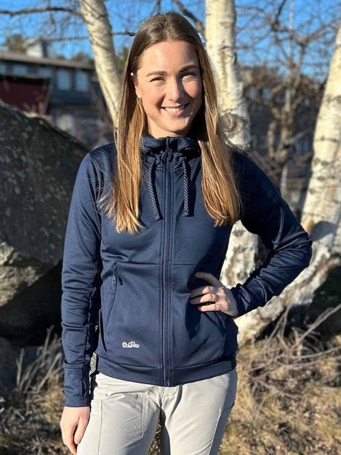 Hovedbilde Hoppin Resirkulert Teknisk Hettejakke Marine Dame