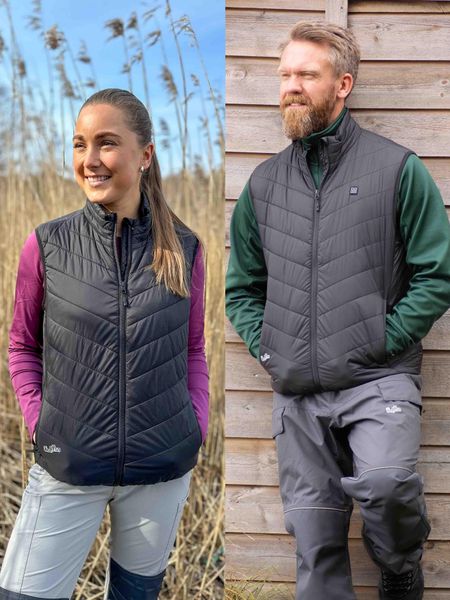 Hovedbilde Lune Varmevest med Varmeelementer Svart Herre