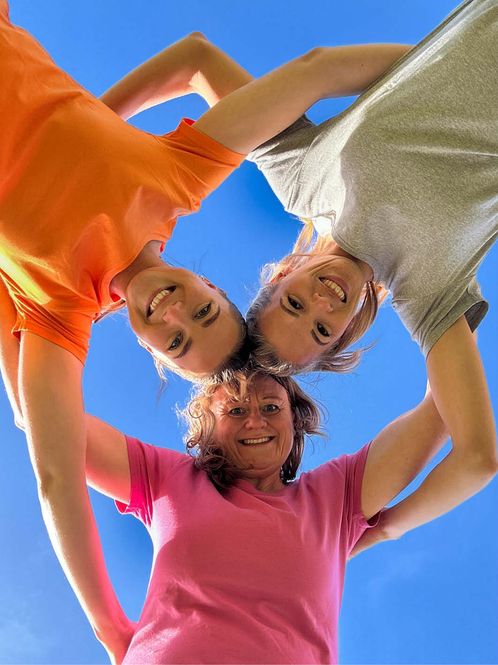 Hovedbilde 3 for 1 T-skjorte Gråmelert, Rosa og Orange - Pakketilbud