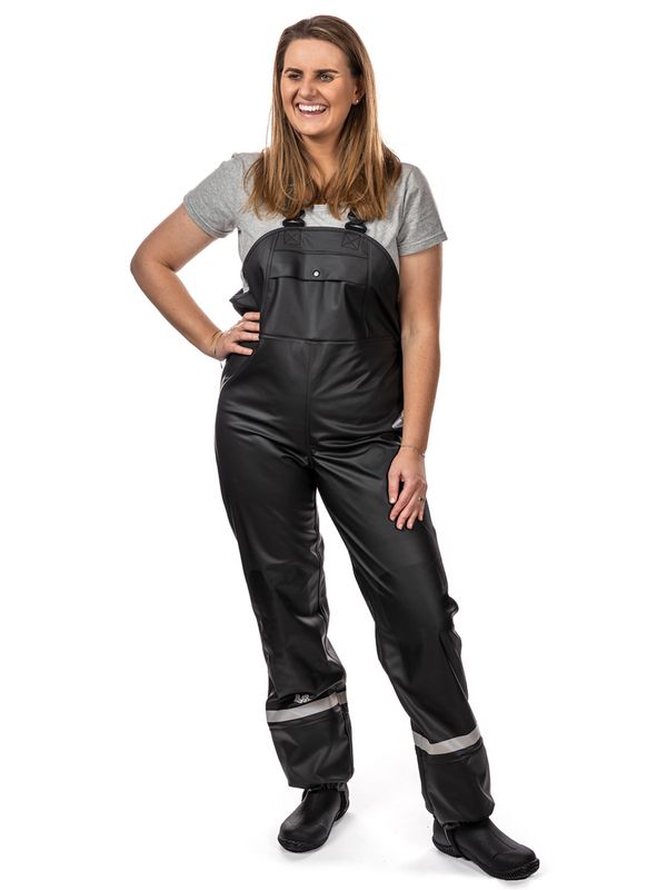 Robust PU Regnselebukse Svart Dame