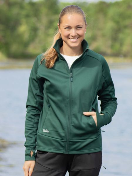 Hovedbilde Hoppin Resirkulert Teknisk Jakke Mørk Grønn Dame