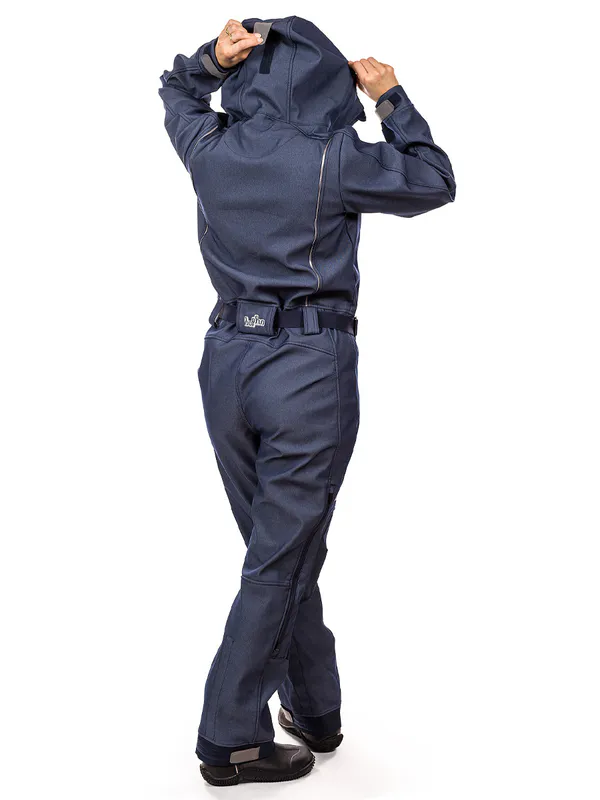 Bever Softshelldress Denim Blå Dame