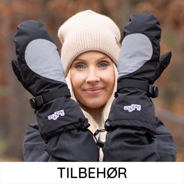 refleksvest rumpetaske votter luer og annet tilbehør til en aktiv dag ute