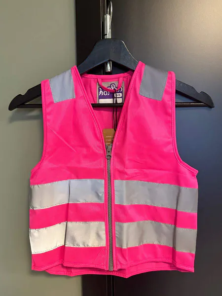 Hovedbilde Hoppin Refleksvest Rosa Neon Barn - Navnetrykk